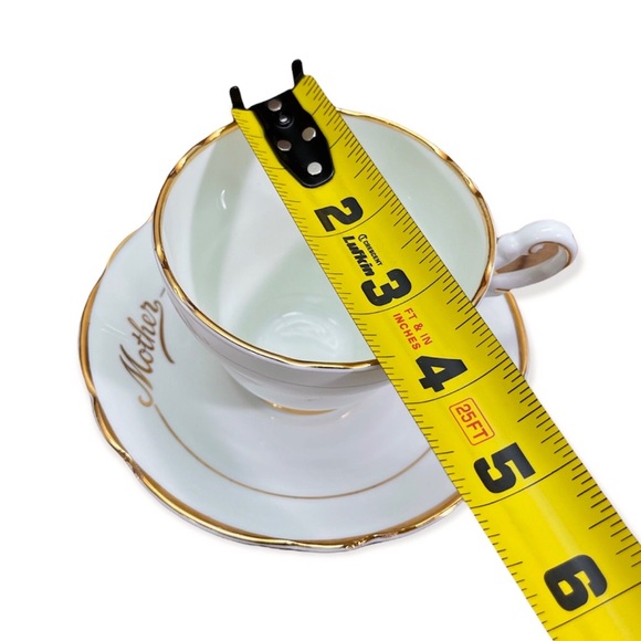 Regency china mother and dad teacups and saucer set Made In England - Picture 13 of 16